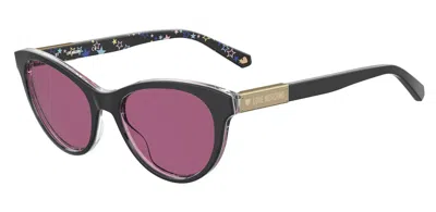 Moschino Love Sunglasses In Black