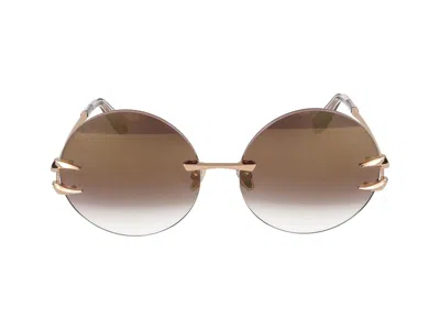 Roberto Cavalli Sunglasses In Gold Coppered Glossy