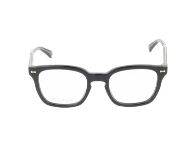 Gucci Eyeglasses In Black Black Transparent