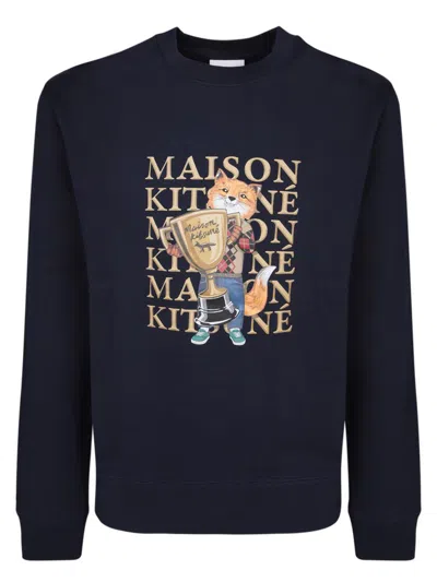 Maison Kitsuné Sweatshirts In Blue