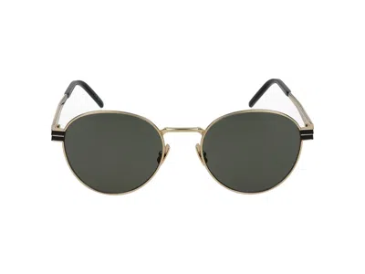 Saint Laurent Sunglasses In Gold Gold Grey