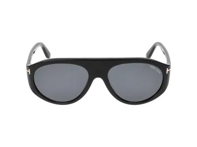 Tom Ford Eyewear Sunglasses In Glossy Black/smoke