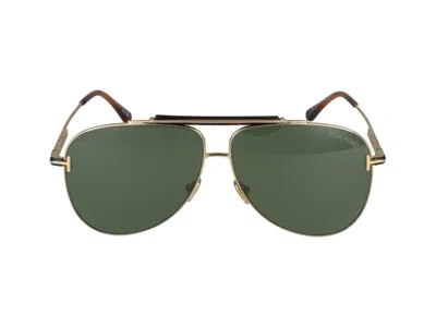 Tom Ford Sunglasses In Gold Load Glossy/green