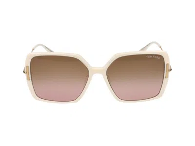 Tom Ford Sunglasses In Ivory/brown Grad