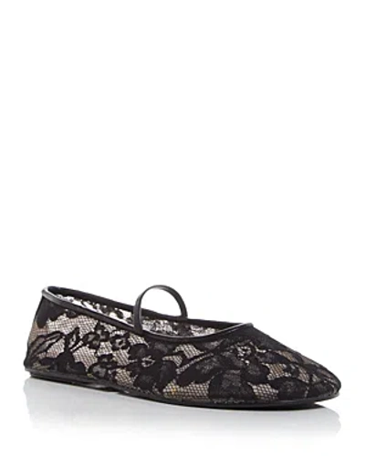 Jeffrey Campbell Women's Swan-lake Ballet Flats In Black Lace