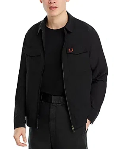 Fred Perry Collared Zip-up Jacket In Black