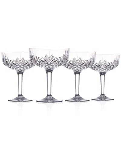 Godinger Set Of 4 Dublin Acrylic Champagne Coupes In Transparent