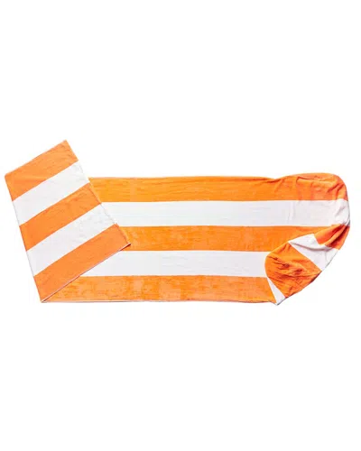 Superior Cotton Standard Size Cabana Stripe Chaise Lounge Chair Cover In Orange