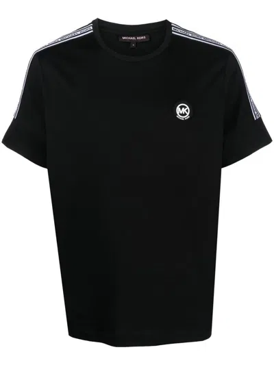 Michael Kors New Evergreen Logo Tee In Black