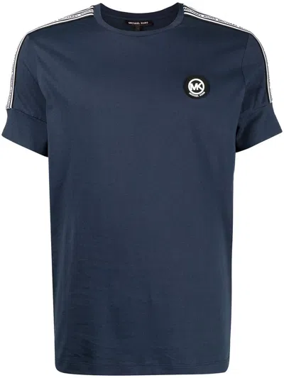 Michael Kors New Evergreen Logo Tee In Blue