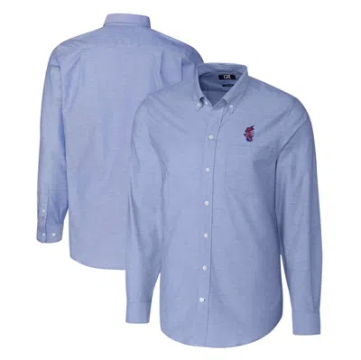 Cutter & Buck Anchor Oxford Tossed Print Shirt In Blue