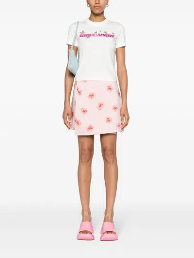 Kenzo Rose Wrap Miniskirt In Faded Pdark Blue