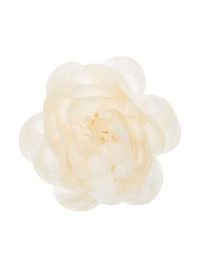 Canaku Floral-appliqué Brooch In ホワイト