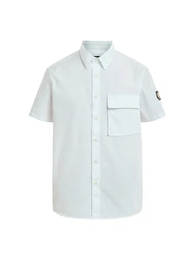 Belstaff Scale Mens Short Sleeve Shirt In White
