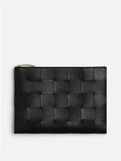 Bottega Veneta Pouch Cassette Medium Flat Bags In Black