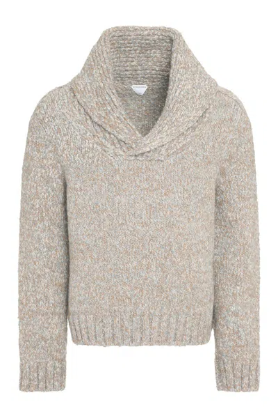 Bottega Veneta Wool Blend Sweater In Beige