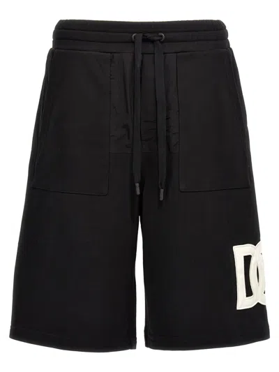 Dolce & Gabbana Logo Bermuda Shorts In Black