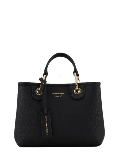 Emporio Armani Myea Small Small Tote Bag In Black