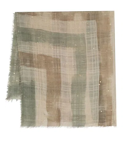 Faliero Sarti Splash Scarf Accessories In Green