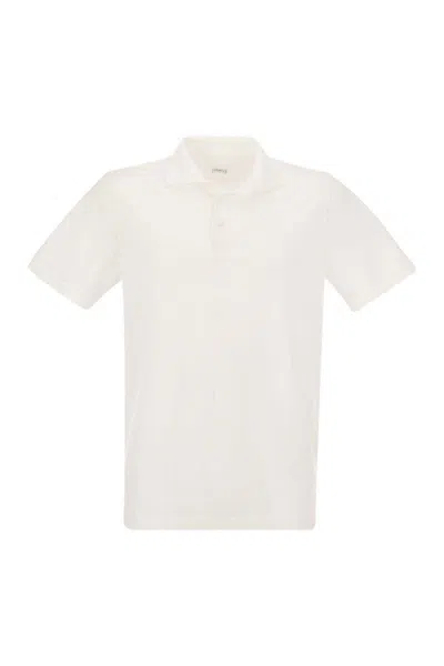 Fedeli Short-sleeved Polo Shirt In White