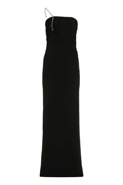 Givenchy Draped One Shoulder Dress In Black