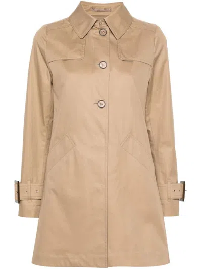 Herno Cotton Trench Coat Clothing In Brown