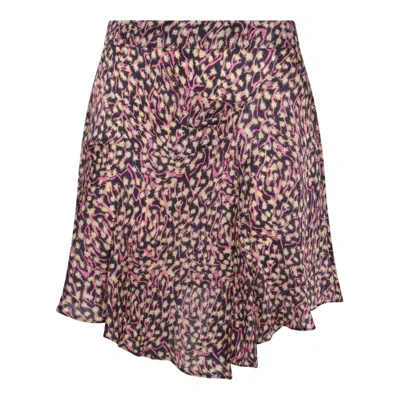 Isabel Marant Faded Night Cotton Skirt In Blue