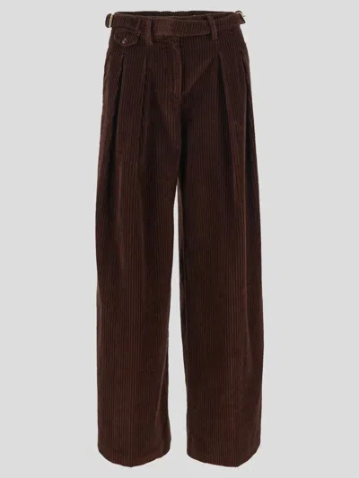 Jacob Cohen Trousers In Chocolate Brown