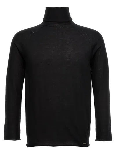 Kiton Turtleneck Sweater In Black