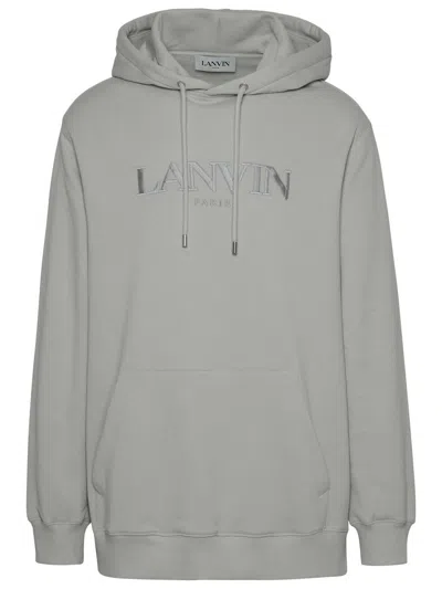 Lanvin Gray Cotton Hoodie In Grey