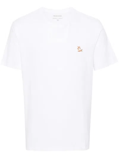 Maison Kitsuné T-shirt With Application In White