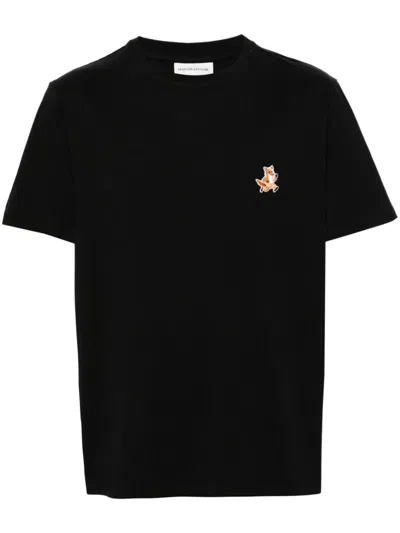 Maison Kitsuné T-shirt Logo Clothing In Black