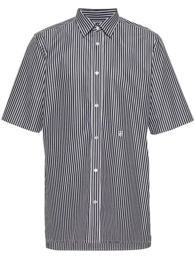 Maison Margiela Short Sleeve Striped Shirt Clothing In Black