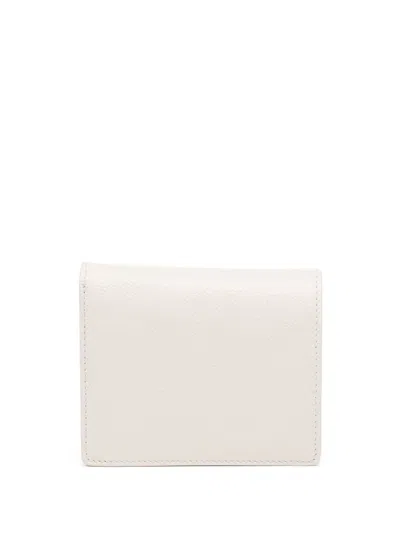 Maison Margiela Wallet With Stitching Detail In White
