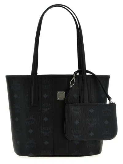 Mcm 'liz' Mini Reversible Shopping Bag In Black