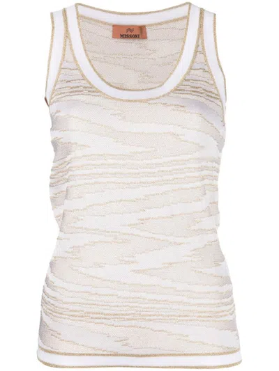 Missoni Sleeveless Top In Gold