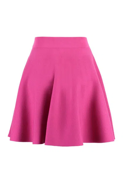 Nina Ricci Knitted Mini Skirt In Fuchsia