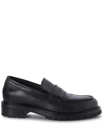 Off-white Military Moccasins Shoes In Black