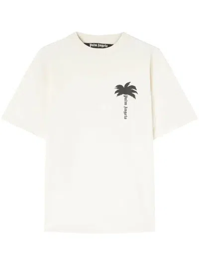Palm Angels Palm Tree T-shirt Clothing In White