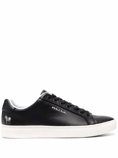 Paul Smith Rex Leather Trainers In Black