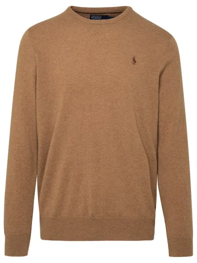 Polo Ralph Lauren Beige Wool Sweater In Brown