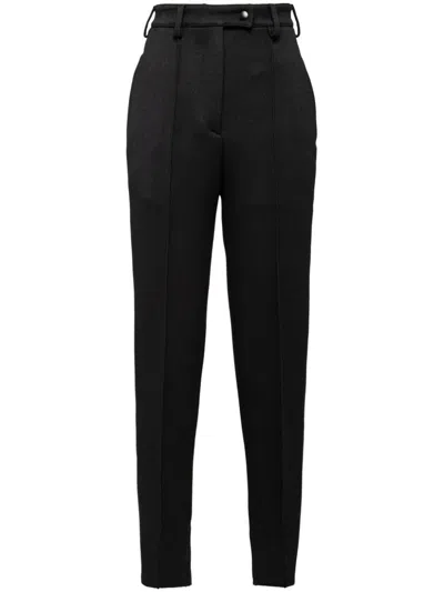 Prada High-waist Skinny-cut Trousers In Multi-colored