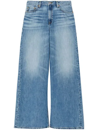 Re/done Wide Leg Jeans In Blue