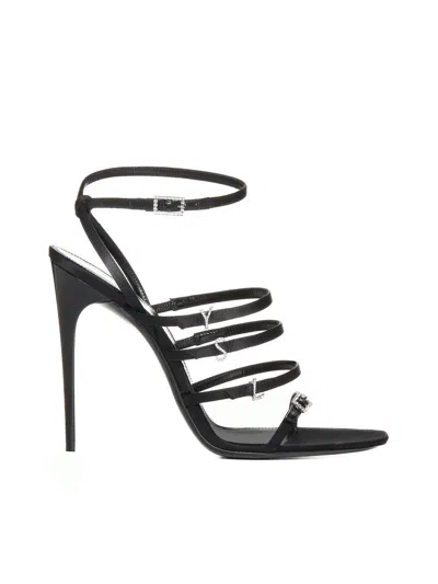 Saint Laurent Sandals In Black