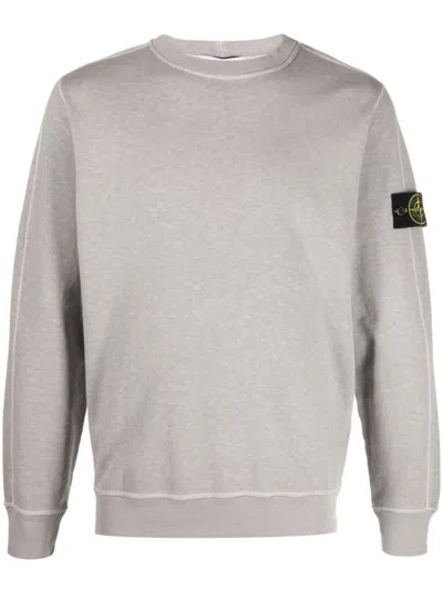 Stone Island Crewneck Sweatshirt Clothing In Grey