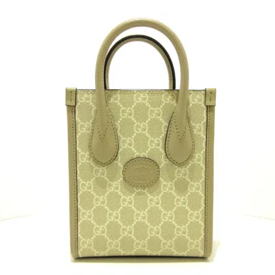 Gucci Interlocking Green Canvas Tote Bag ()
