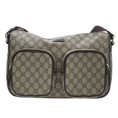 Gucci Ophidia Grey Leather Shoulder Bag () In Black