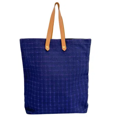 Hermes Hermès Amedaba Purple Cotton Tote Bag ()