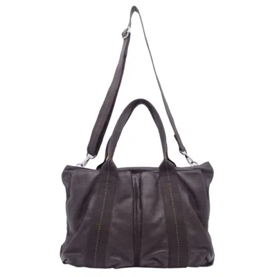 Hermes Hermès Caravan Brown Leather Tote Bag () In Black