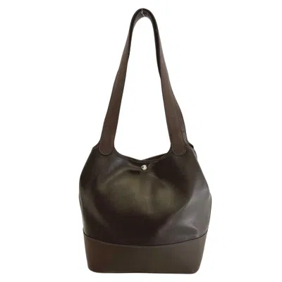 Hermes Hermès Picotin Brown Leather Shoulder Bag ()